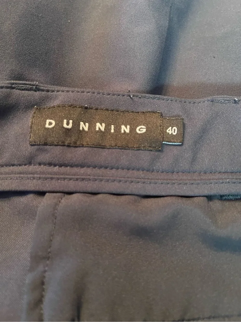 Dunning Mens Black Flat Front Athletic Golf Shorts Size 40